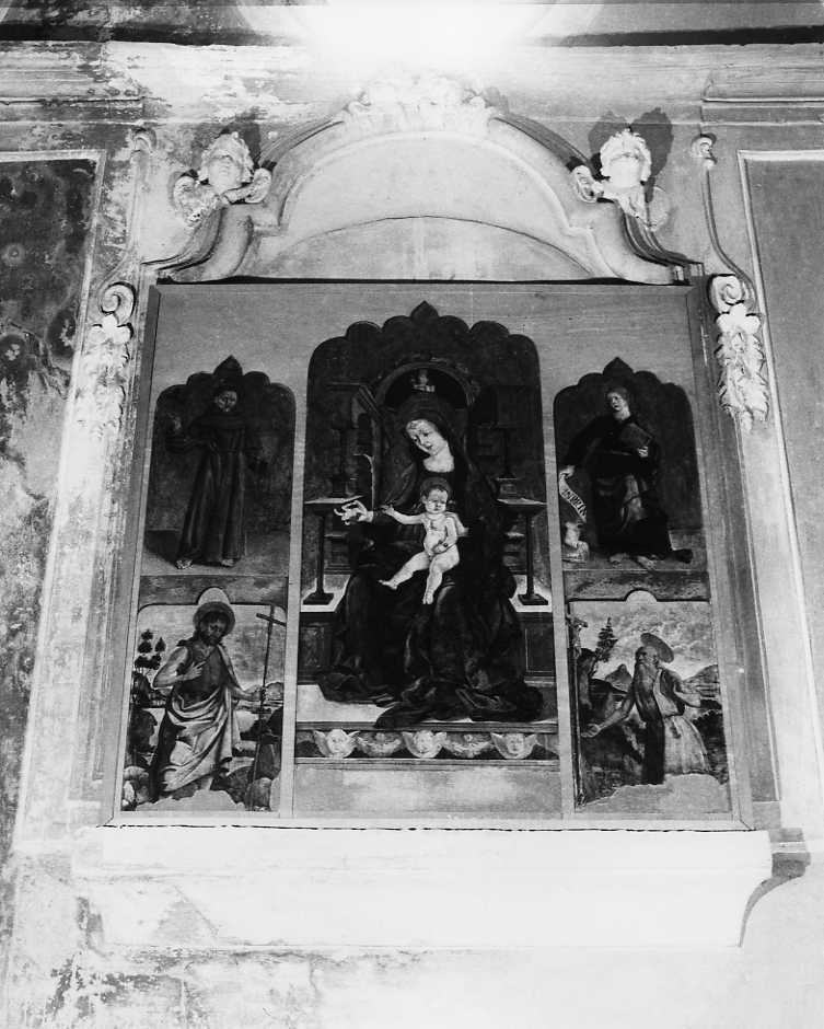 Madonna in trono con Bambino e Santi (polittico) - ambito napoletano (fine/inizio secc. XV/ XVI)