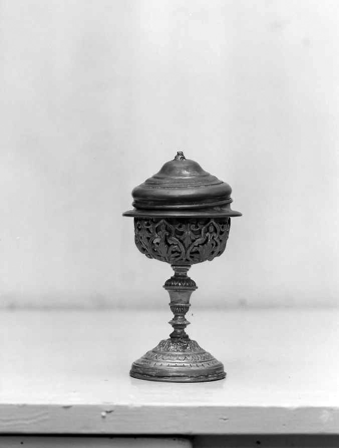 ostensorio - a coppa - bottega campana (prima metà sec. XX)