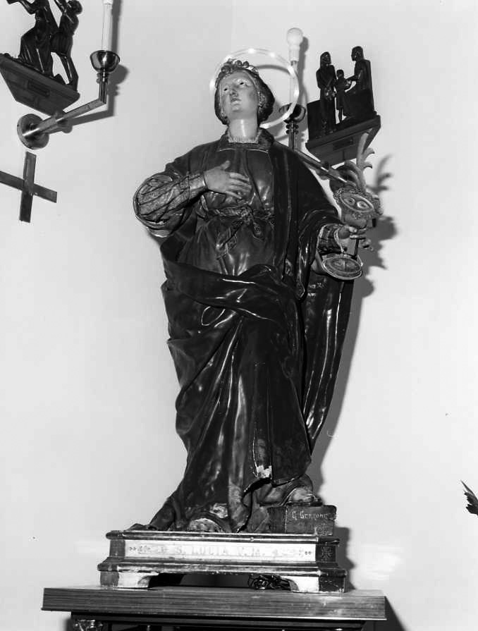 Santa Lucia (statua) di Gerrone G (attribuito) (sec. XX)