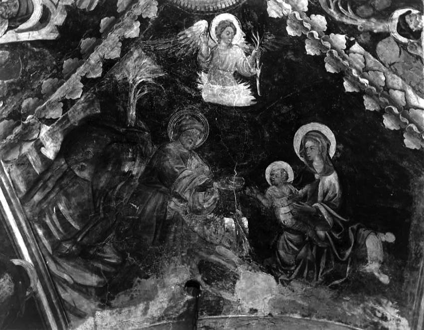 riposo nella fuga in Egitto (dipinto) - ambito campano (inizio sec. XV)