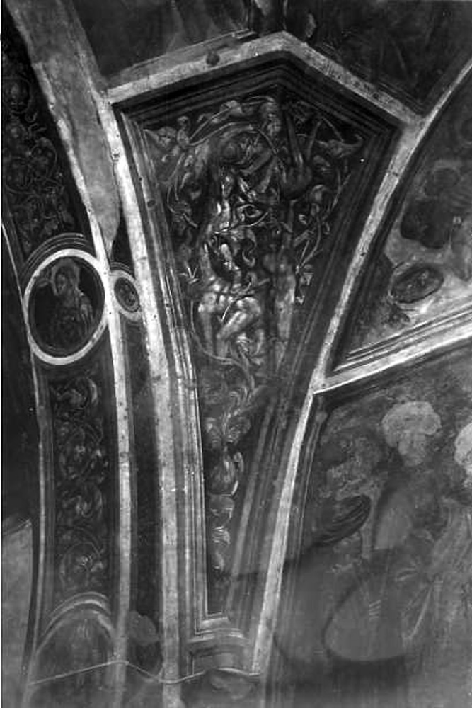 motivi decorativi vegetali (dipinto) - ambito campano (inizio sec. XV)