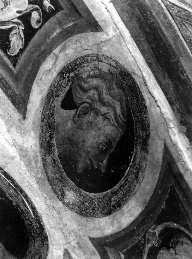 testa d'uomo di profilo (dipinto) - ambito campano (inizio sec. XV)