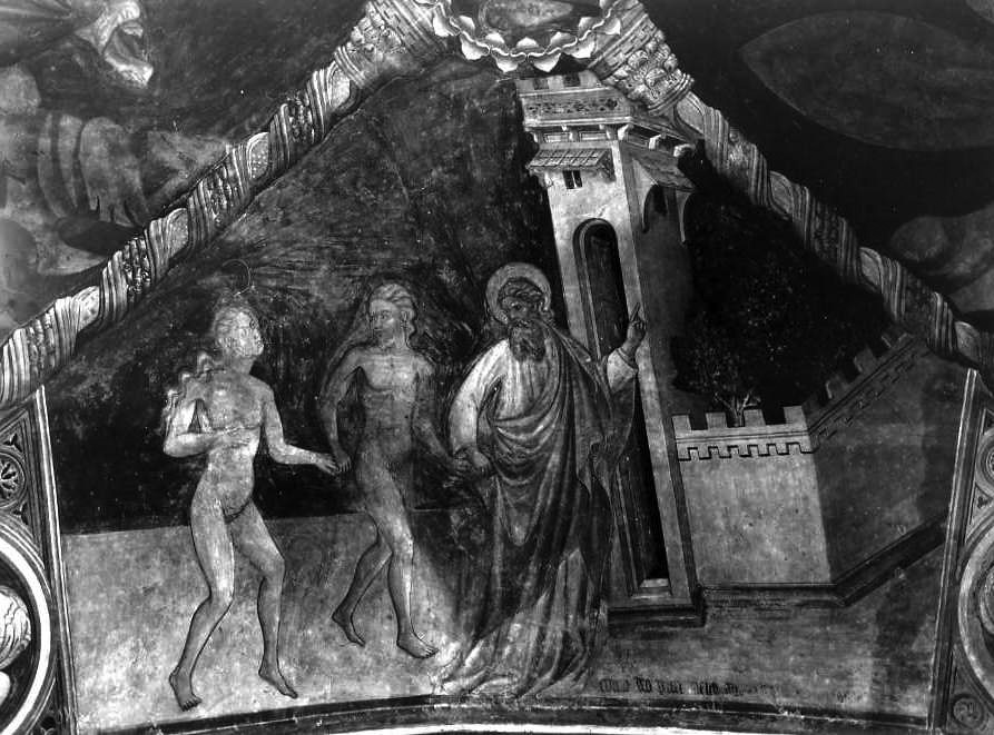 Adamo ed Eva nel paradiso terrestre (dipinto) - ambito campano (inizio sec. XV)
