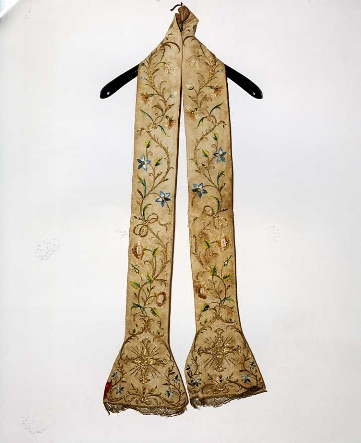 motivi decorativi vegetali (stola) - manifattura campana (fine/inizio secc. XIX/ XX)