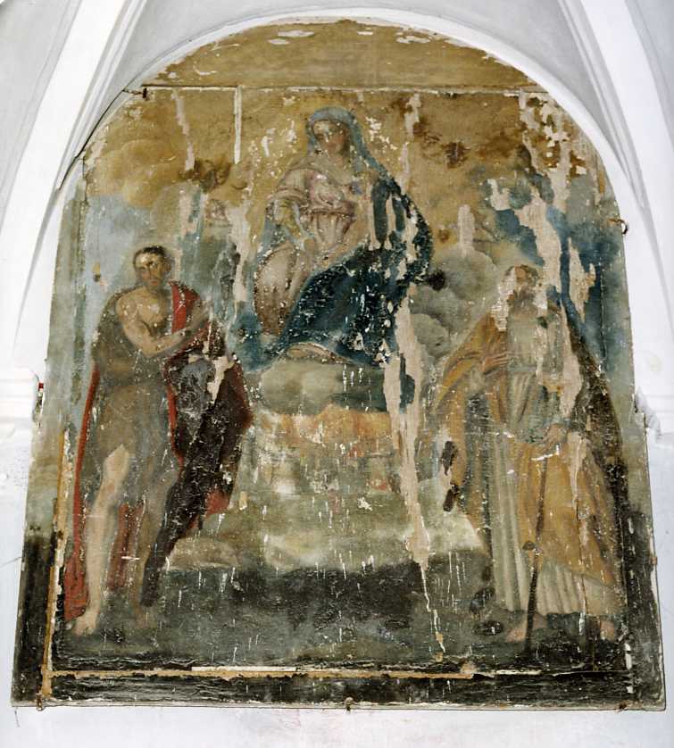 Madonna in trono con Bambino e Santi (dipinto) - ambito campano (fine/inizio secc. XVI/ XVII)