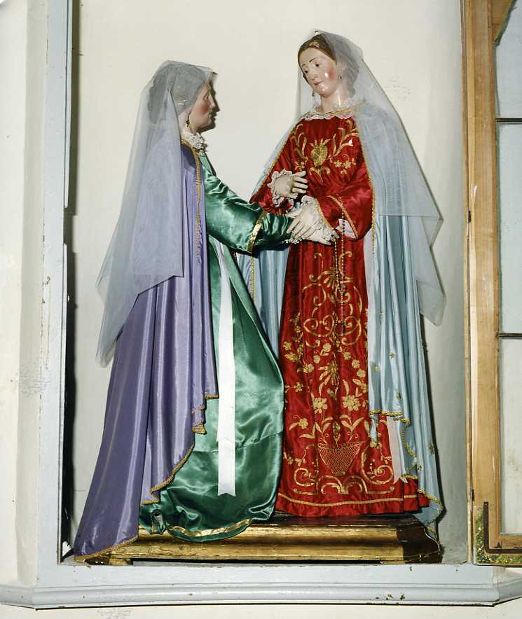 visitazione (gruppo scultoreo) - bottega campana (fine sec. XIX)