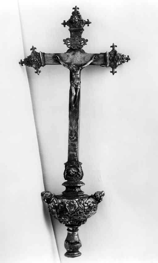 Cristo crocifisso (croce processionale, frammento) - bottega campana (metà sec. XVIII)