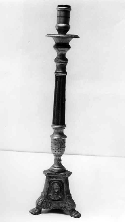 candeliere, serie - bottega campana (metà sec. XIX)