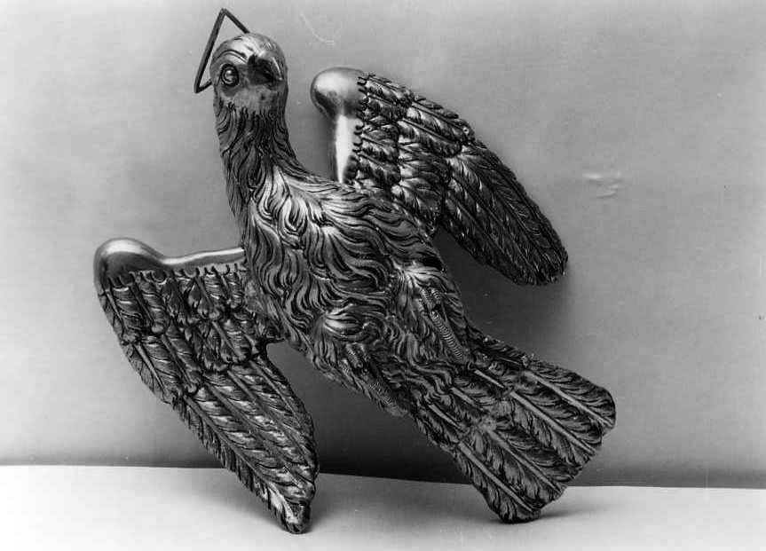 colomba (attributo iconografico di immagine sacra) - bottega campana (metà sec. XIX)