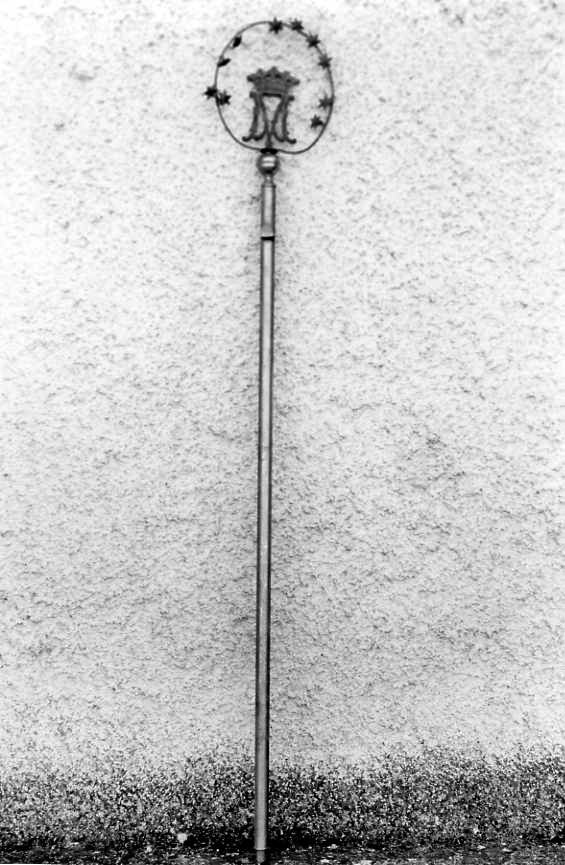 mazza processionale - bottega campana (prima metà sec. XX)