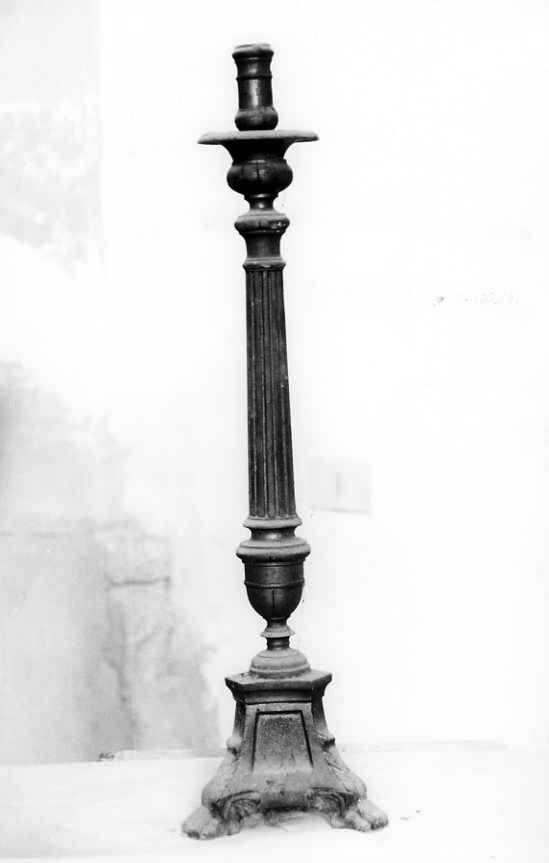 candeliere, serie - bottega campana (metà sec. XIX)