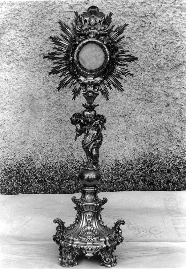 ostensorio - a raggiera - bottega campana (prima metà sec. XVIII)