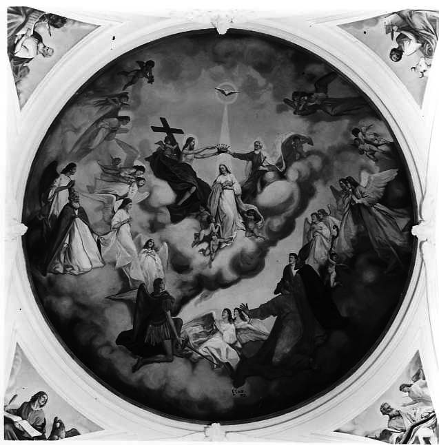 incoronazione di Maria Vergine (dipinto) - ambito campano (sec. XX)
