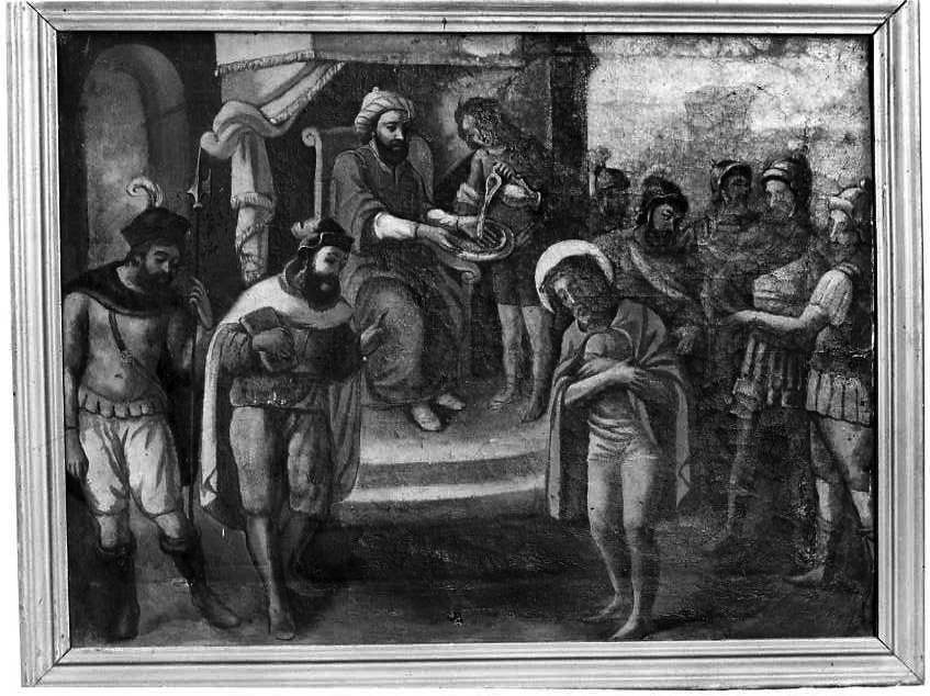 stazione I: Gesù condannato a morte (dipinto) - ambito campano (sec. XVIII)