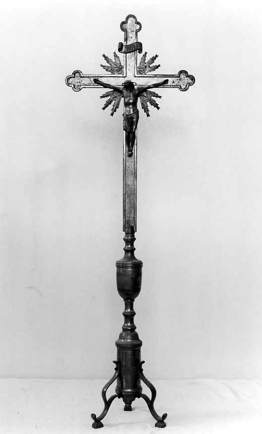 Cristo crocifisso (croce d'altare) - bottega campana (sec. XIX)