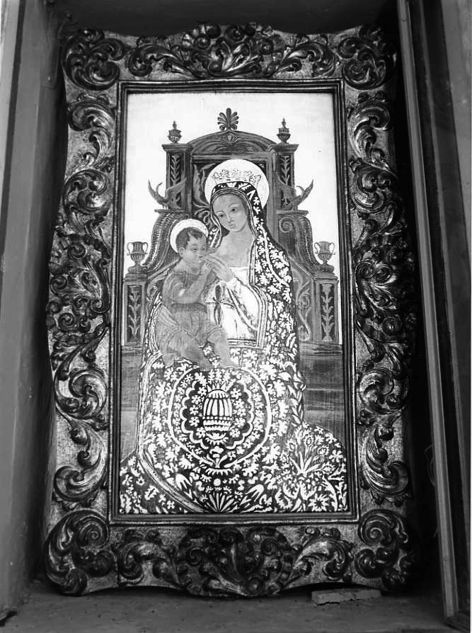 Madonna in trono con Bambino (dipinto) - ambito campano (sec. XV)