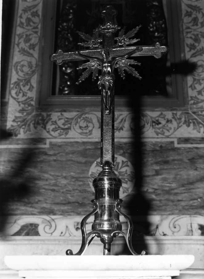 Cristo crocifisso (croce d'altare) - bottega campana (fine sec. XIX)