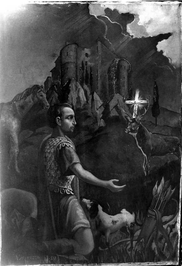 conversione di Sant' Eustachio (dipinto) di Sicurezza Antonio (sec. XX)