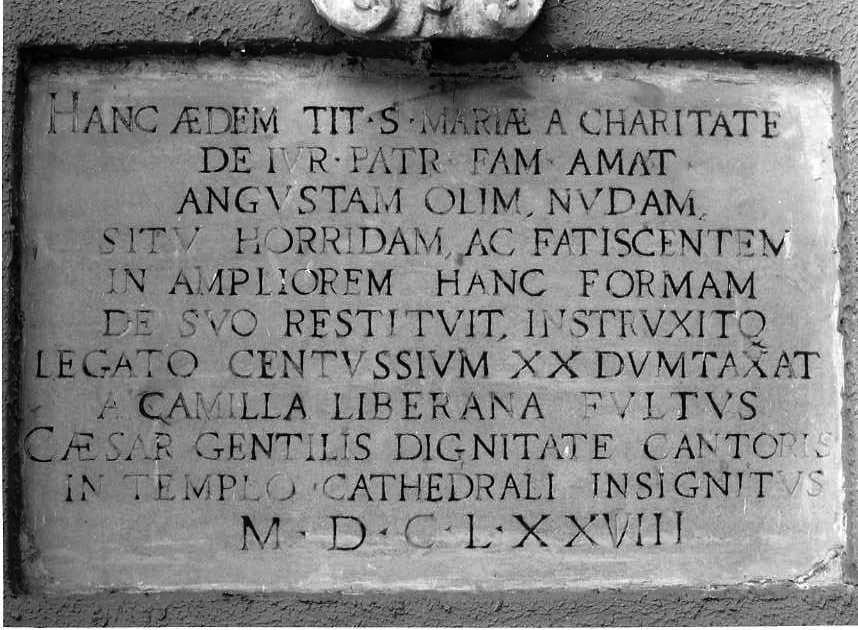 lapide documentaria - bottega campana (sec. XVII)