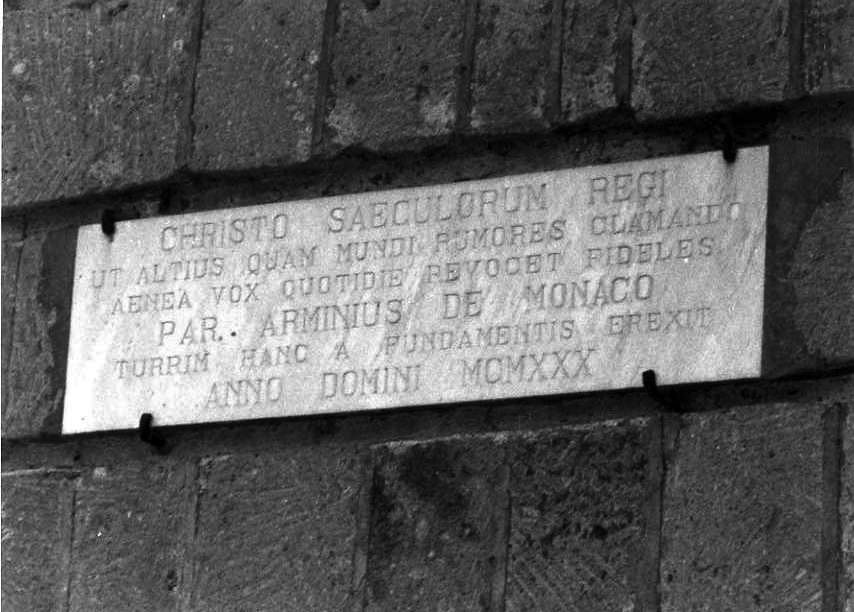 lapide documentaria - bottega campana (sec. XX)