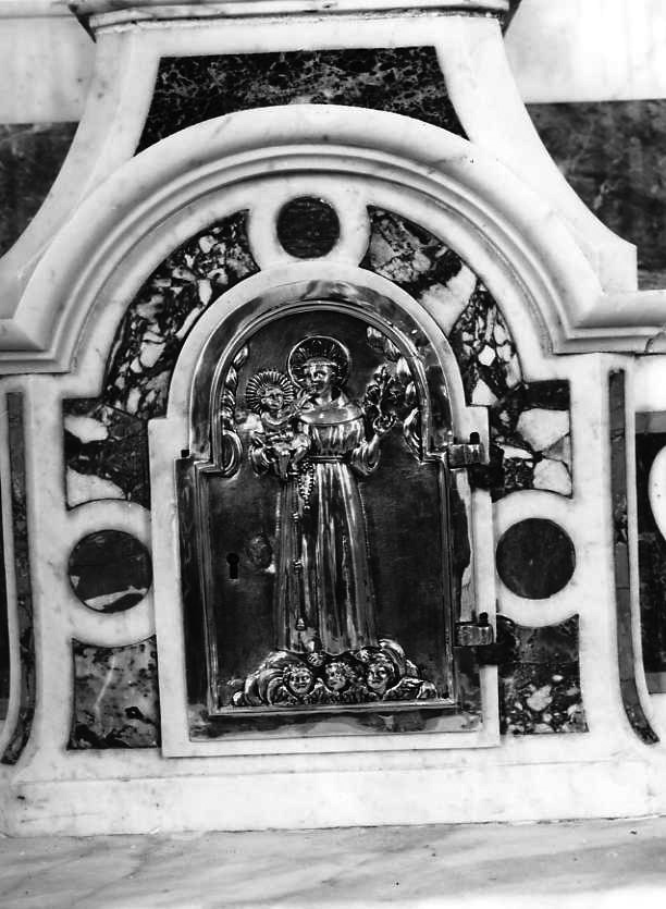 Sant'Antonio da Padova con il bambino (sportello di tabernacolo) - bottega campana (ultimo quarto sec. XVIII)