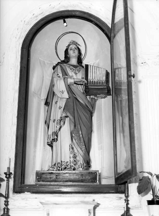 Santa Cecilia patrona della musica (statua) - bottega campana (primo quarto sec. XX)