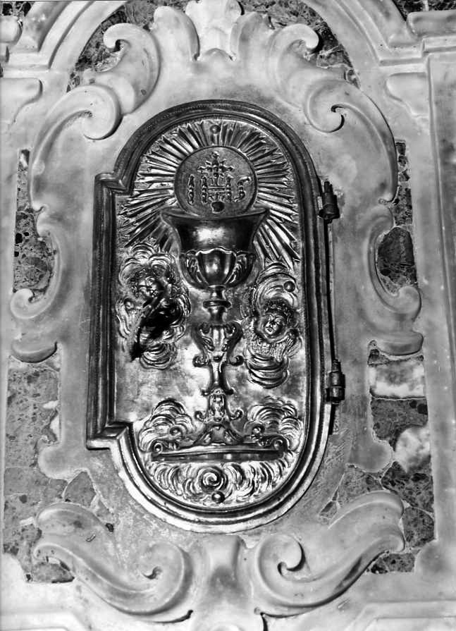 calice eucaristico (sportello di tabernacolo) - bottega napoletana (metà sec. XVIII)