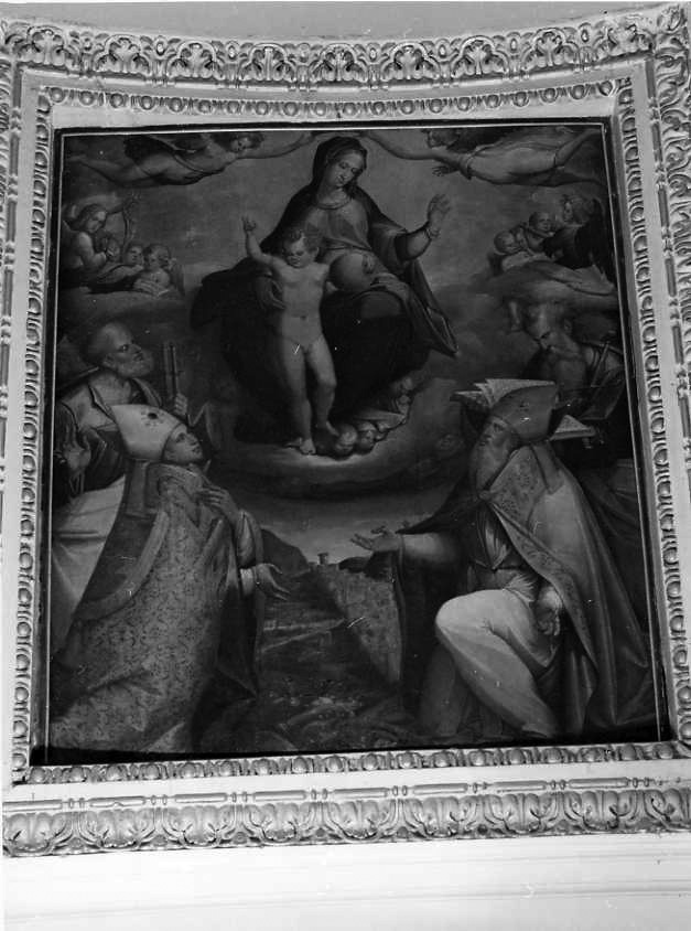 Madonna con Bambino e Santi (pala d'altare) - bottega napoletana (fine sec. XVI)