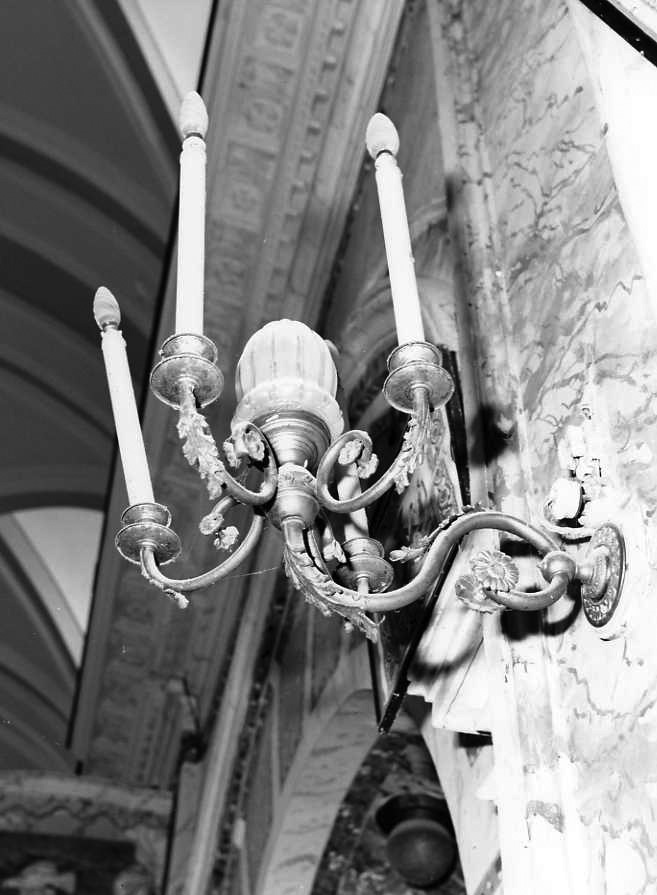 candeliere da parete, serie - bottega napoletana (metà sec. XIX)