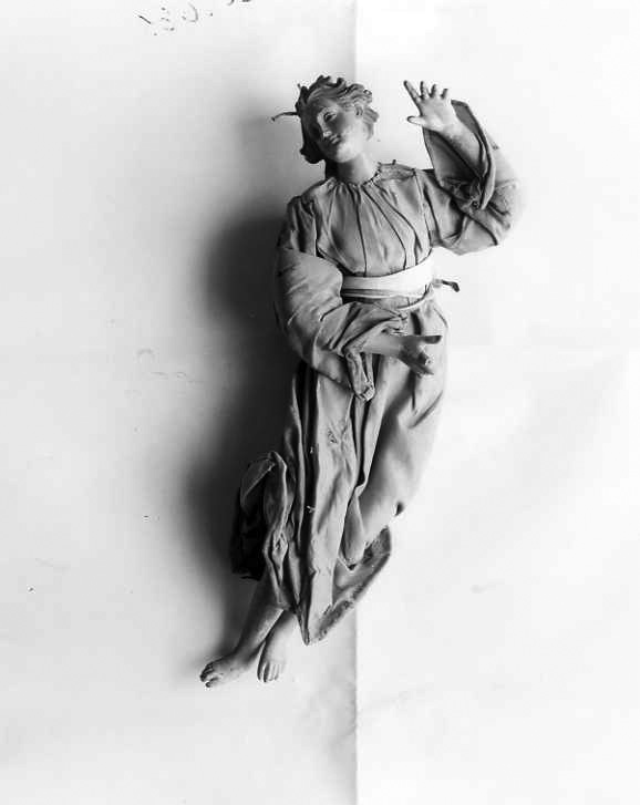 angelo attero (statuetta di presepio) - bottega campana (sec. XVIII)