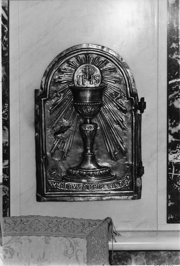 calice eucaristico (sportello di tabernacolo) - bottega campana (inizio sec. XIX)