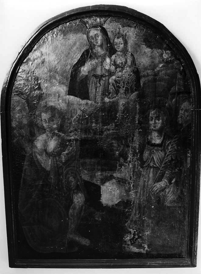 Madonna con Bambino e Santi (dipinto) - ambito campano (fine/inizio secc. XVI/ XVII)