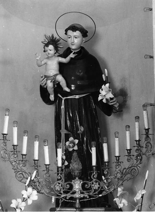 Sant'Antonio da Padova con il bambino (statua) - bottega napoletana (primo quarto sec. XVIII)