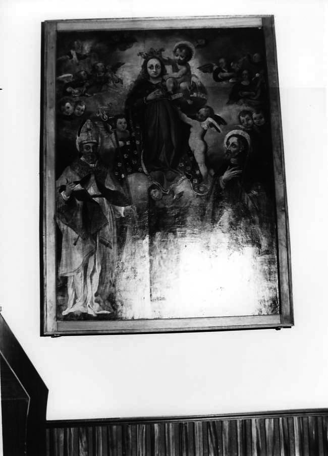 Madonna in gloria tra Santi martiri (dipinto) - ambito napoletano (sec. XV)