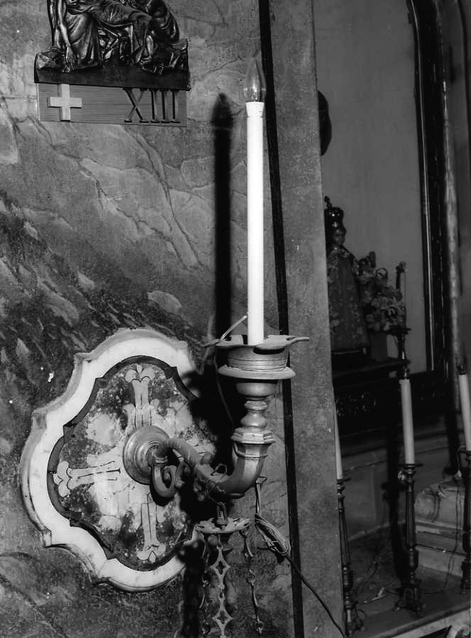 candeliere da parete - bottega campana (prima metà sec. XX)