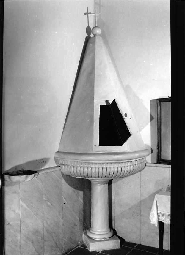 fonte battesimale - bottega campana (seconda metà sec. XIX)