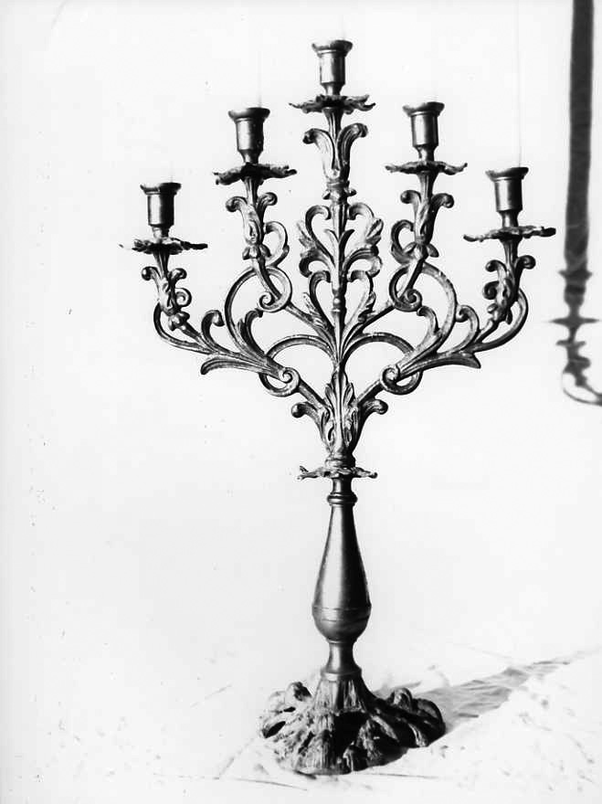 candelabro - bottega campana (inizio sec. XX)