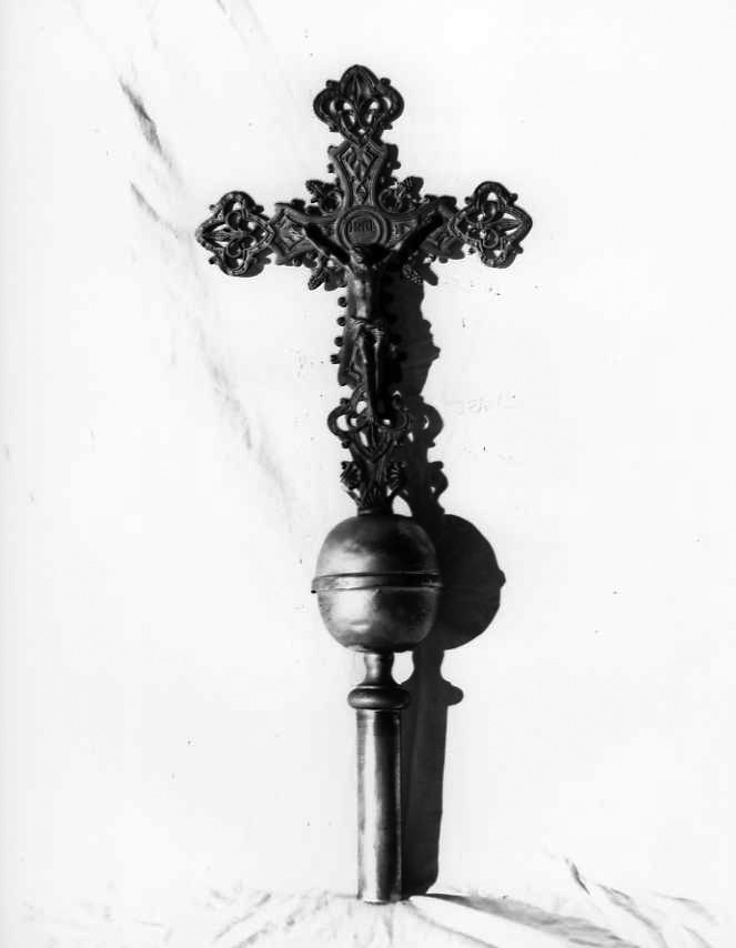 Cristo crocifisso (croce portatile) - bottega campana (inizio sec. XX)