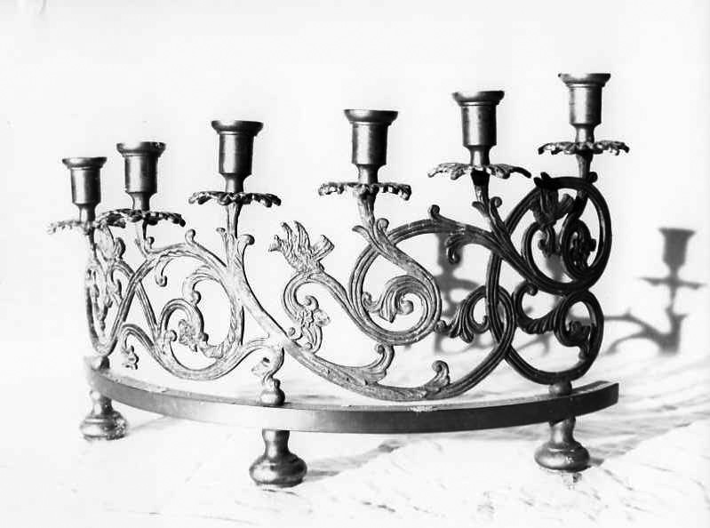 candeliere, serie - bottega campana (sec. XIX)