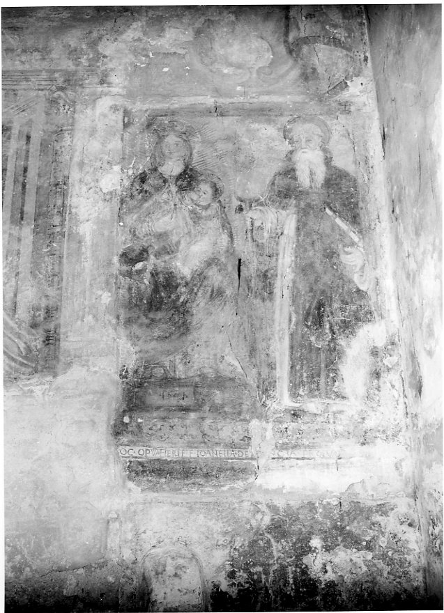 Madonna con Bambino e Sant'Antonio Abate (dipinto) - ambito campano (sec. XVI)