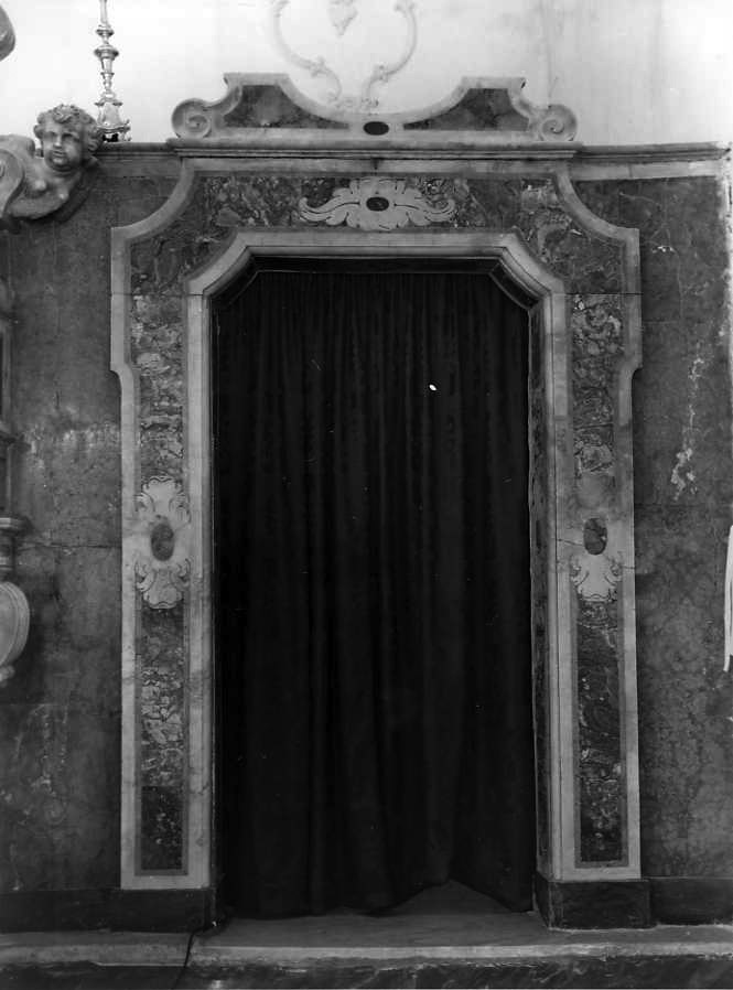 mostra di porta, serie - bottega campana (prima metà sec. XVIII)