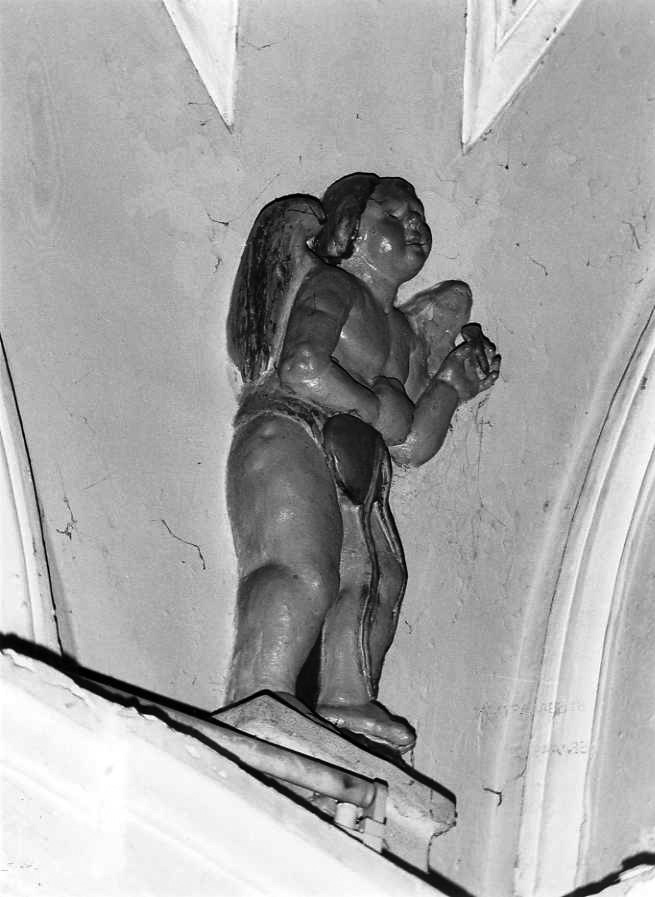 angioletto (decorazione plastica) - bottega campana (seconda metà sec. XIX)