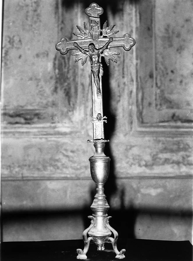 Cristo crocifisso (croce d'altare) - bottega campana (seconda metà sec. XIX)