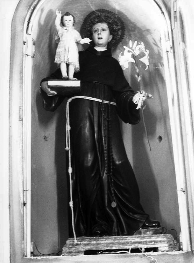 Sant'Antonio da Padova con il bambino (statua) - bottega campana (sec. XIX)