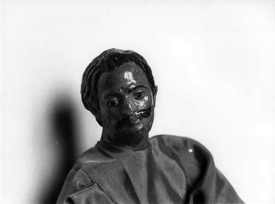 figura maschile (statuetta di presepio) - bottega campana (fine sec. XIX)