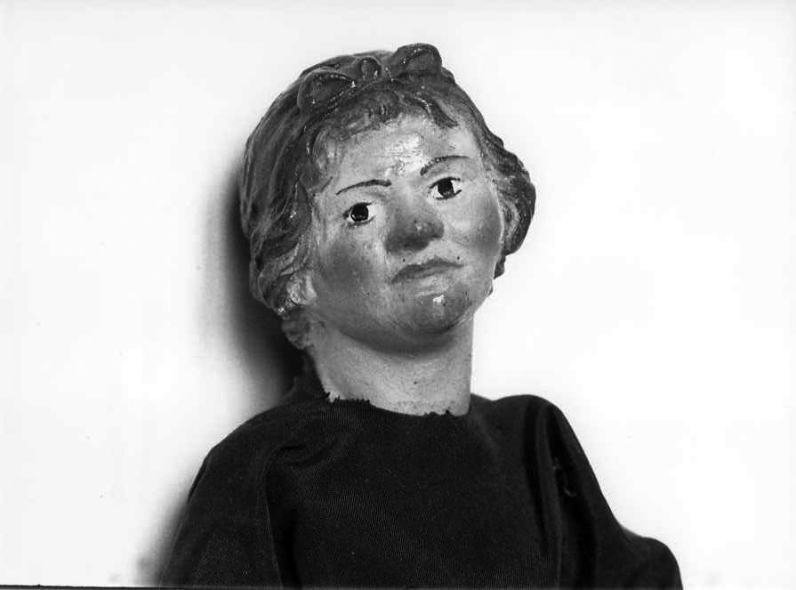 figura femminile (statuetta di presepio, serie) - bottega campana (fine sec. XIX)