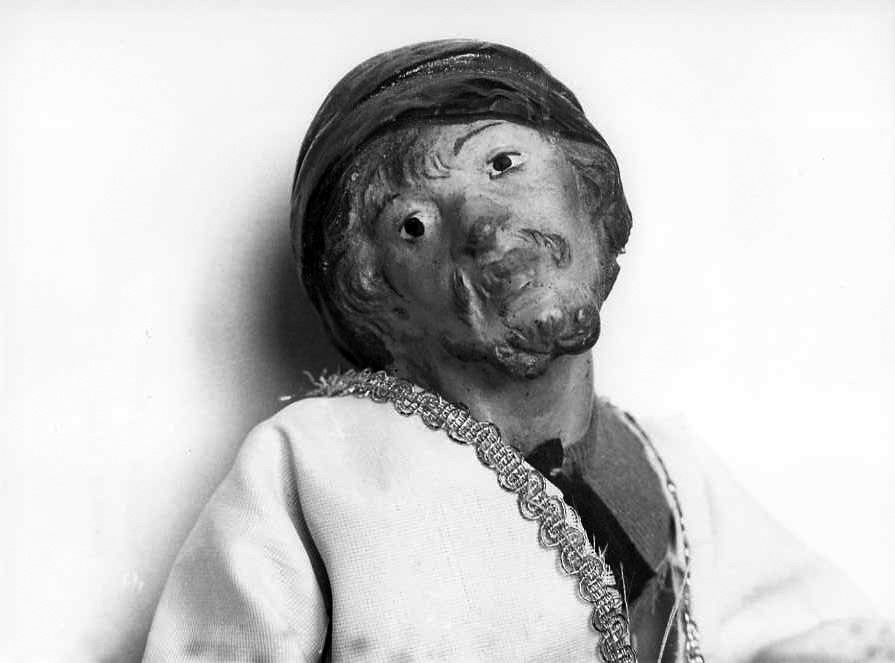 figura maschile (statuetta di presepio) - bottega campana (fine sec. XIX)