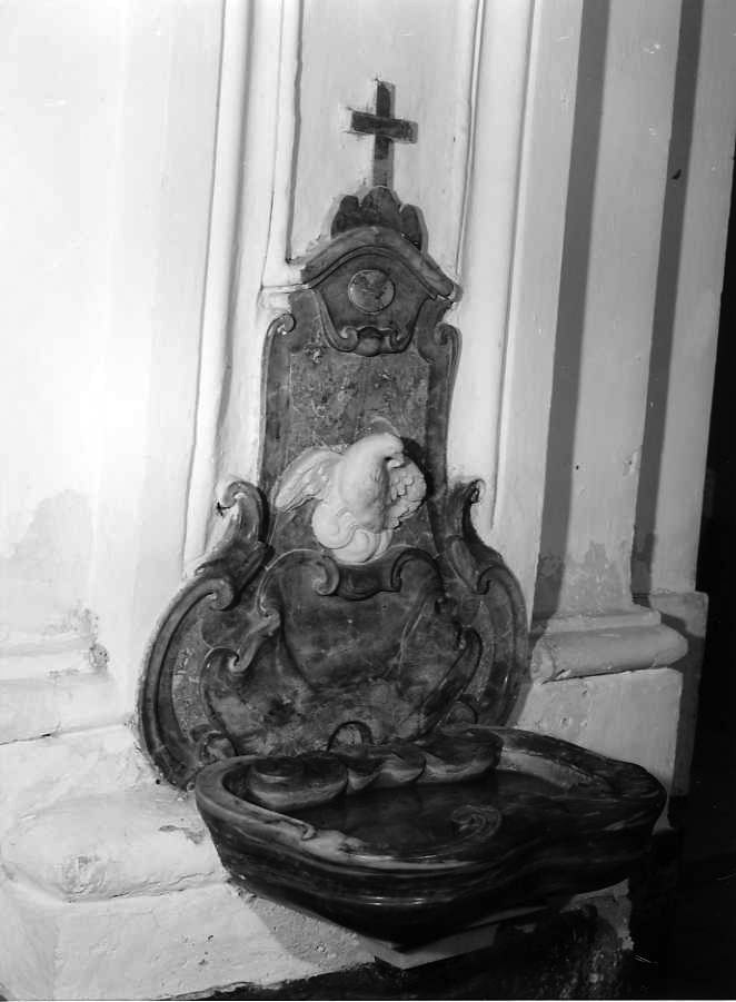 acquasantiera da parete, serie - bottega campana (seconda metà sec. XVIII)