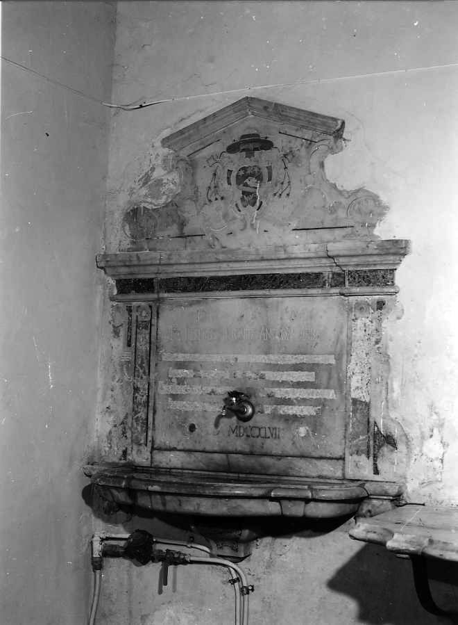 lavabo da sacrestia - bottega campana (prima metà sec. XVIII)