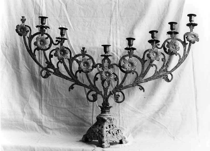 candelabro - bottega campana (fine/inizio secc. XVII/ XVIII)